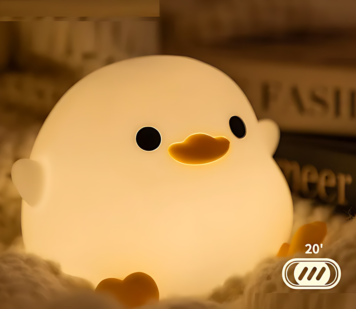 Squishy Duck Night Light with Alarm